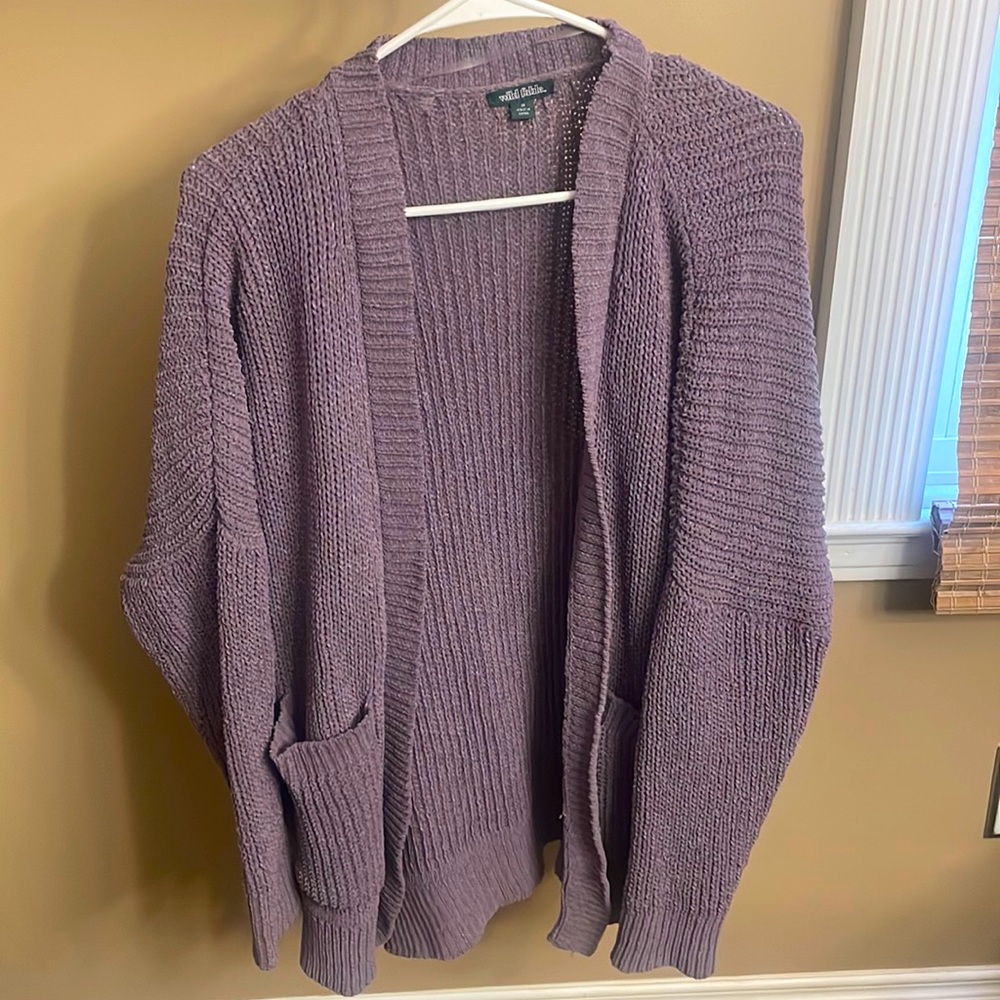 Gently used purple women’s cardigan